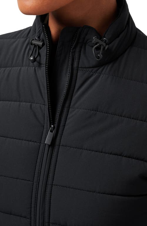 Travismathew Skyloft Soft Espresso Martini Full Zip Quilted Jacket In Heather Black