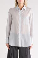 TWP Big Joe Stripe Cotton & Silk Button-Up Shirt
