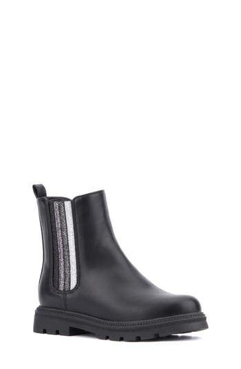 Olivia Miller Kids' Half Moon Lug Boot In Black