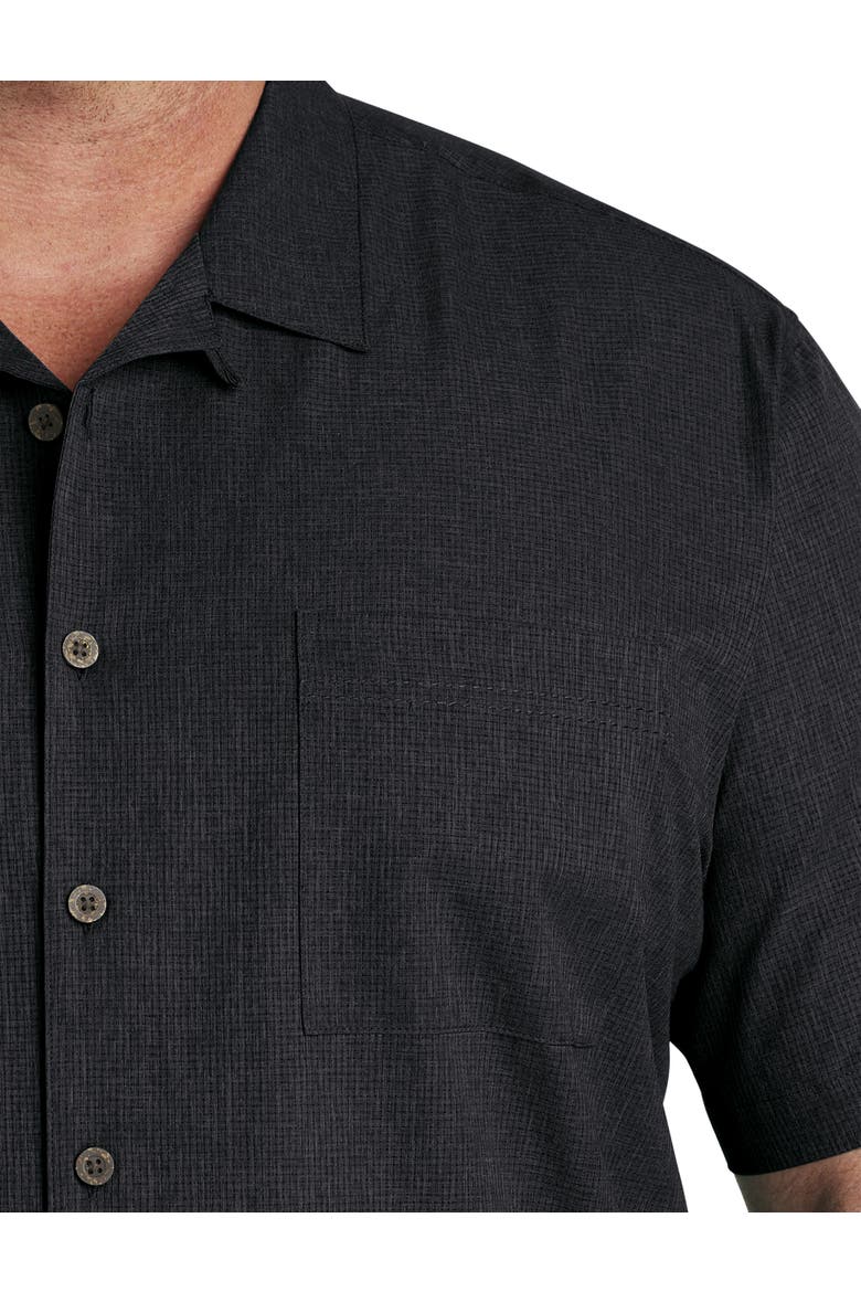 Big & Tall Solid Camp Shirt, Alternate, color, BLACK