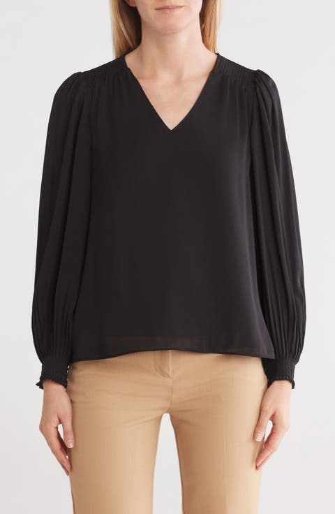 Pleated Long Sleeve Shirt