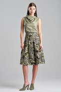 Natori Shinrin Paisly Jacquard Stitched Down Pleat Skirt