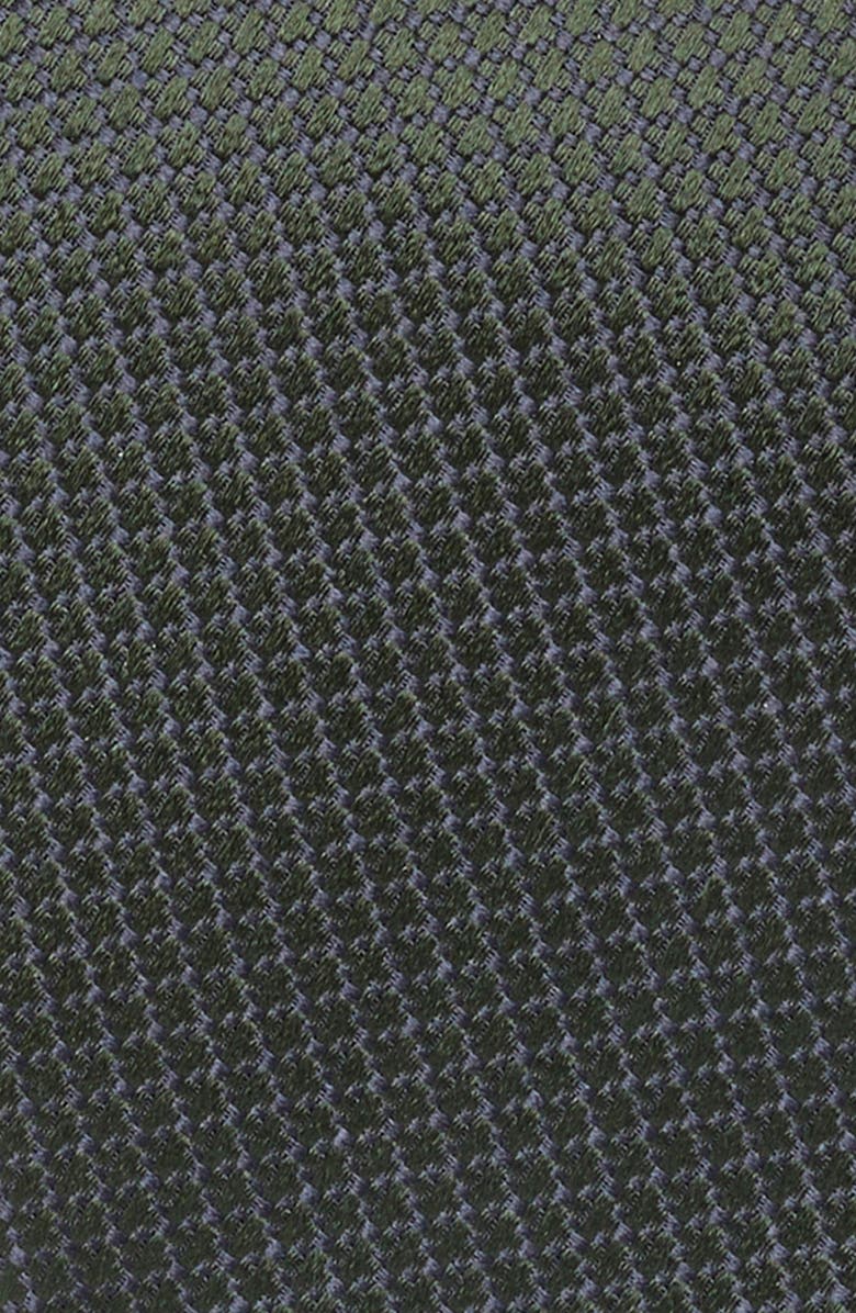 ZEGNA TIES Neat Silk Tie, Alternate, color, Dark Green Solid