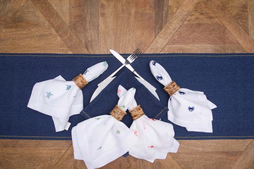 C & F Home C&f Home Denim Dinner Table Runner 13" X 72" For Everyday Casual Tabletop Celebrations In Blue