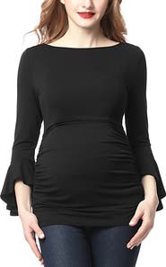 Kimi & Kai Andrea Maternity Ruched Top