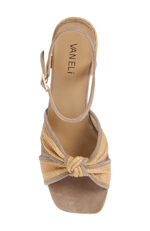 Vaneli Mina Platform Sandal In Natural/military