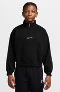 Nike Kids' Sportswear Studio Fleece Quarter Zip Sweatshirt