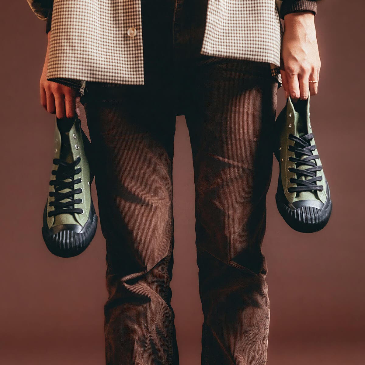 Grounder High-Top Sneaker, Alternate, color, Olive-Black
