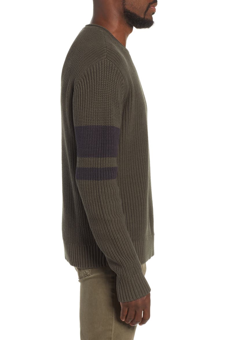 Jett Slim Fit Crewneck Sweater, Alternate, color, OAK GROVE/ BLACK