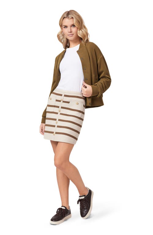 Scotch & Soda Stripe Knit Skirt In Neutral