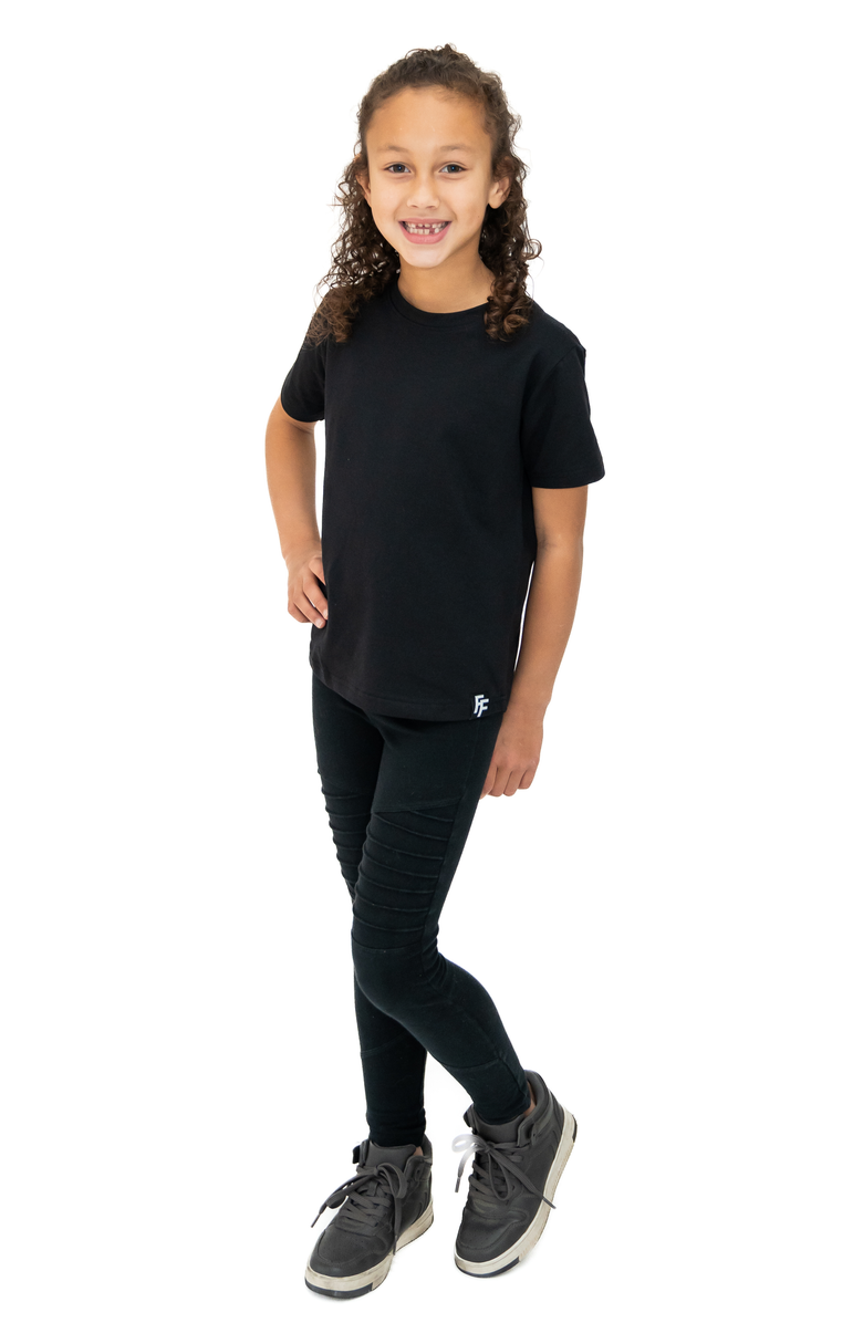 Laree + Co Basic Kids Tee, Alternate, color, Onyx