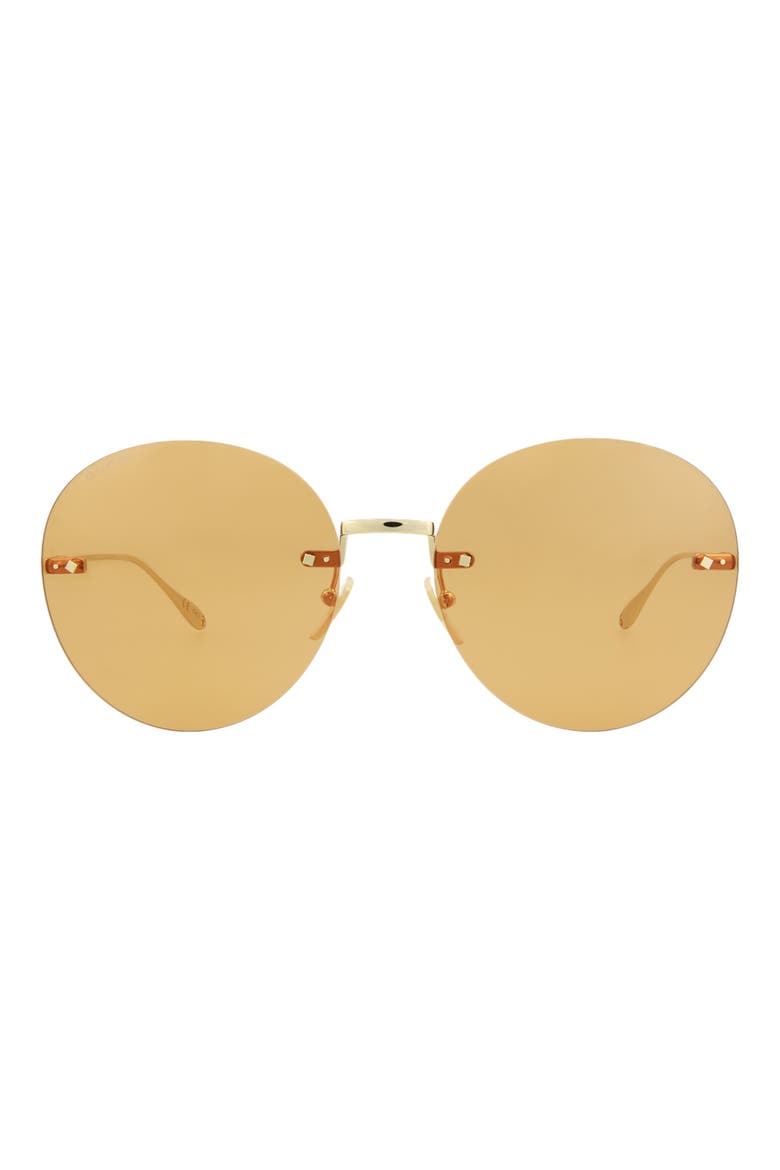60mm Round Novelty Sunglasses, Main, color, GOLD GOLD ORANGE