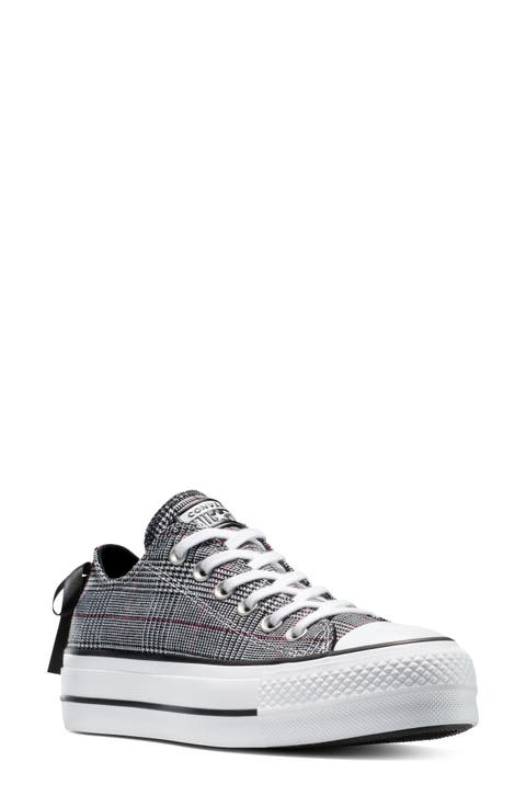 Chuck Taylor All Star Lift Plaid Low Top Platform Sneaker (Women)