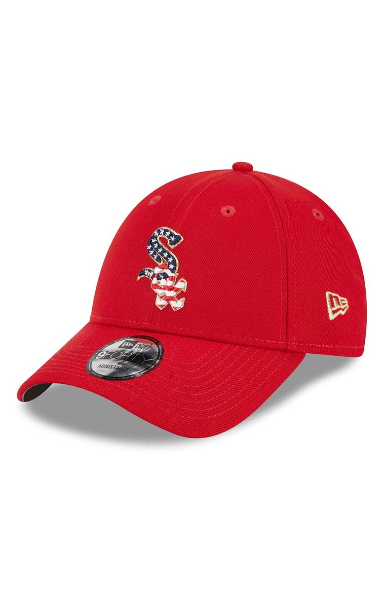 New Era Men's New Era  Red Chicago White Sox 2023 Fourth of July 9FORTY Adjustable Hat, Alternate, color, Red