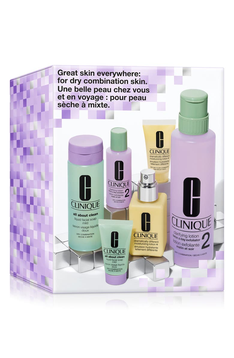 Clinique Great Skin Everywhere Skin Care Set for Oily & Combination Skin Types $118 Value, Main, color,