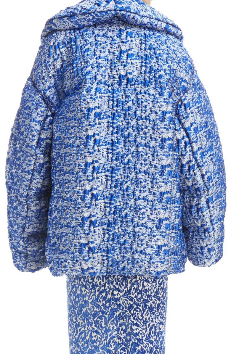 Dries Van Noten Voltaire Oversize Quilted Satin Jacquard Jacket, Alternate, color, 