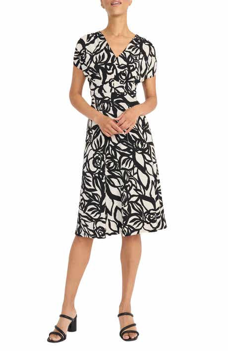 Maggy London Printed Woven Midi Dress