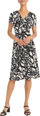 Maggy London Printed Woven Midi Dress