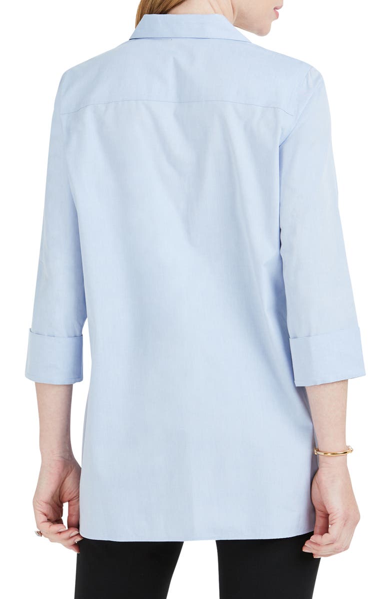 Foxcroft Pandora Non-Iron Cotton Shirt, Alternate, color, Blue Wave