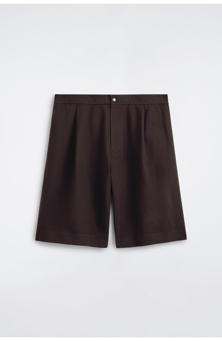 COS Milano-jersey Shorts, Alternate, color, Brown