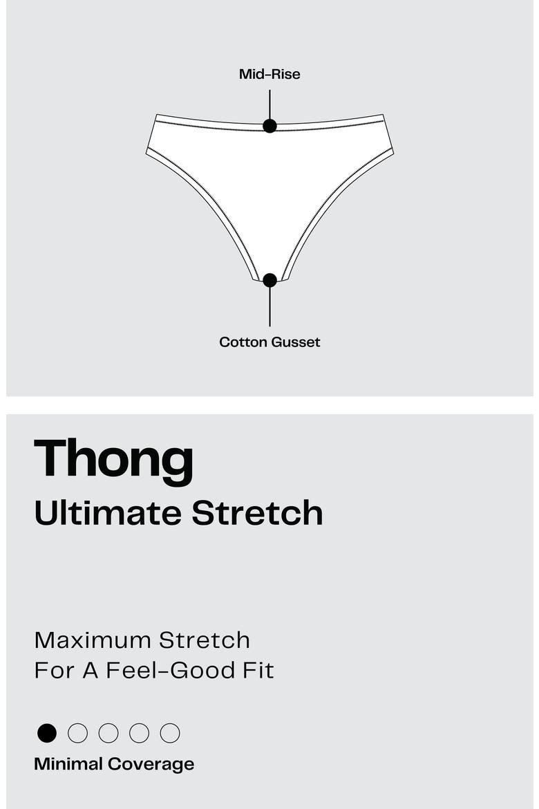 Ultimate 5-Pack Stretch Thongs, Alternate, color, PURPLE PUFF- BROWN MULTI