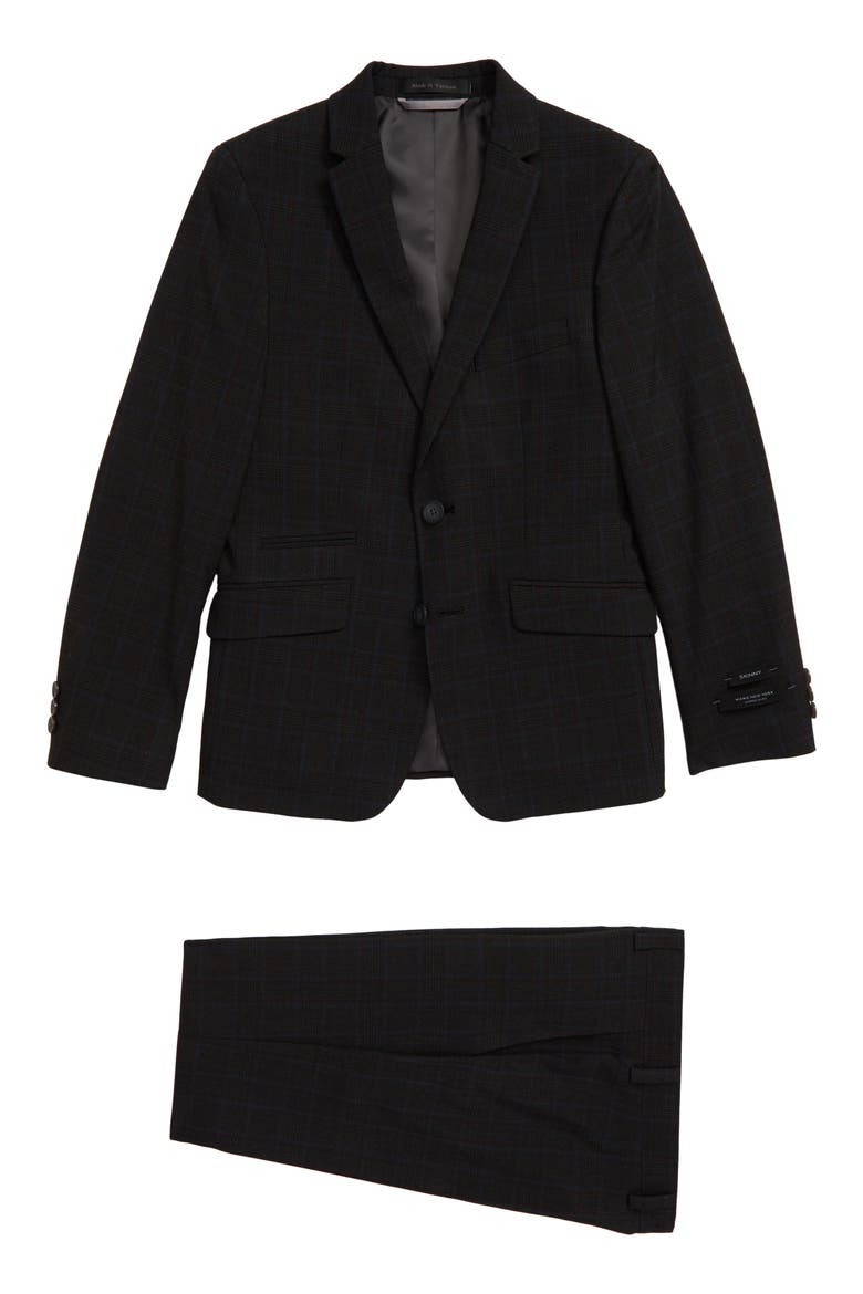 Plaid Nested Suit, Main, color, CHARCOAL