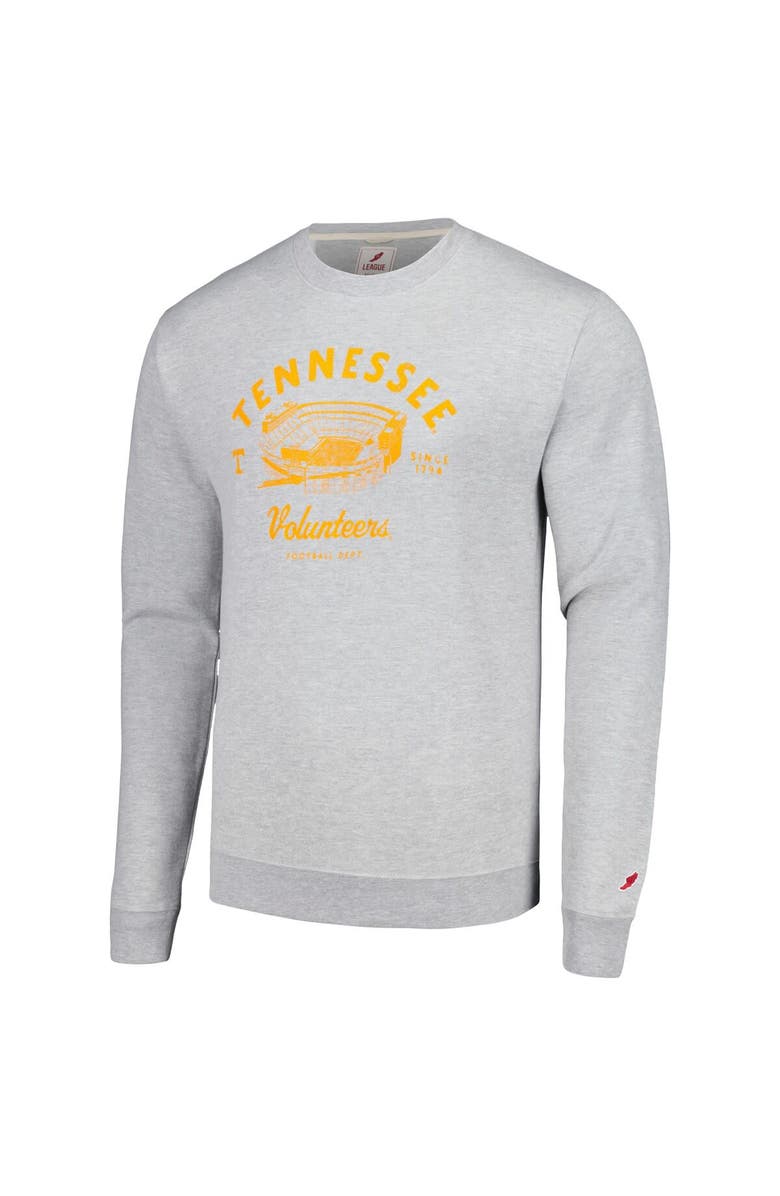 LEAGUE COLLEGIATE WEAR Men's League Collegiate Wear Heather Gray Tennessee Volunteers Stadium Essential Pullover Sweatshirt, Alternate, color, Heather Gray