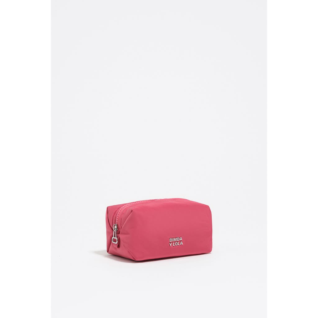 Bimba Y Lola Small Nylon Make-up Case In Pink