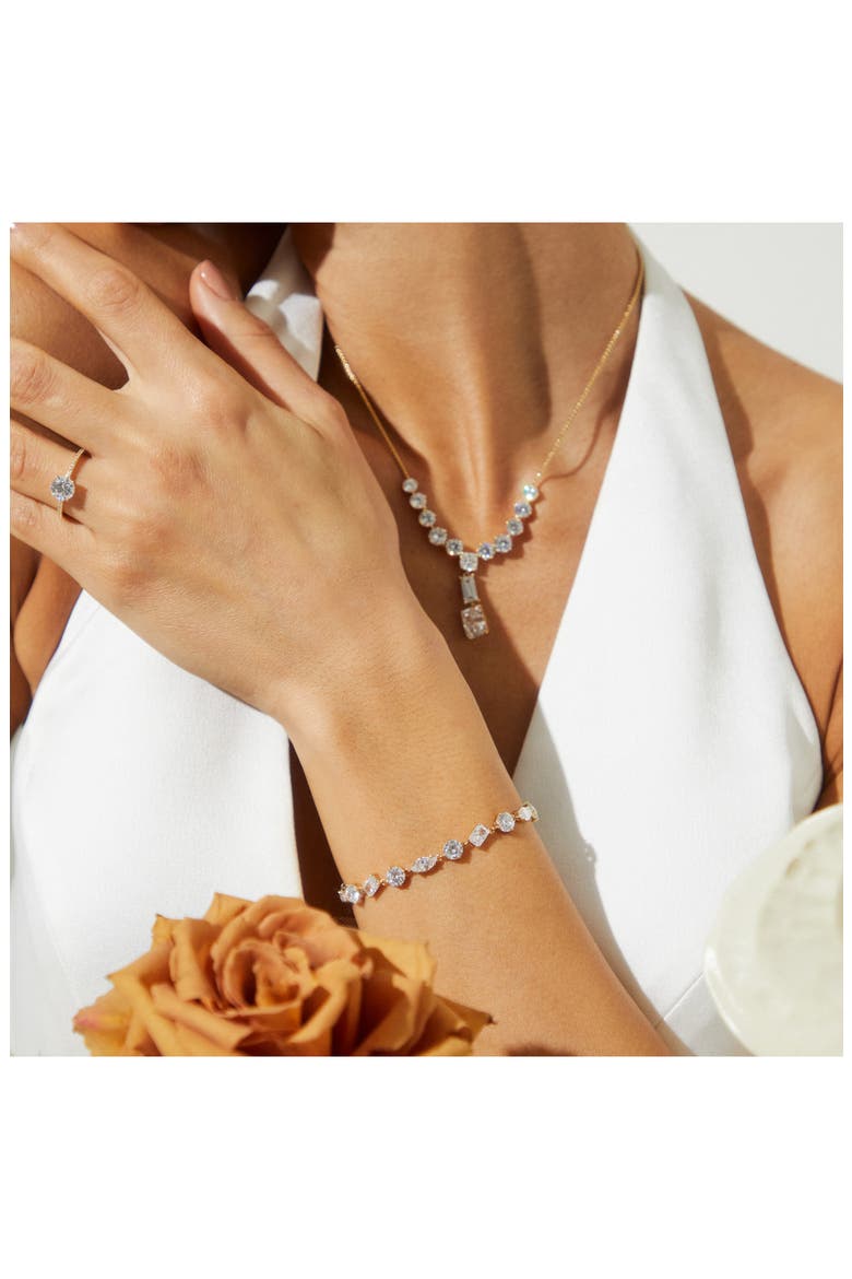 Large Cubic Zirconia Slider Bracelet, Alternate, color, RHODIUM