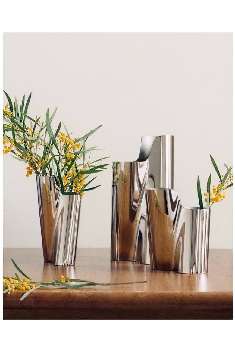 Lituus Stainless Steel Vase, Alternate, color, STAINLESS STEEL