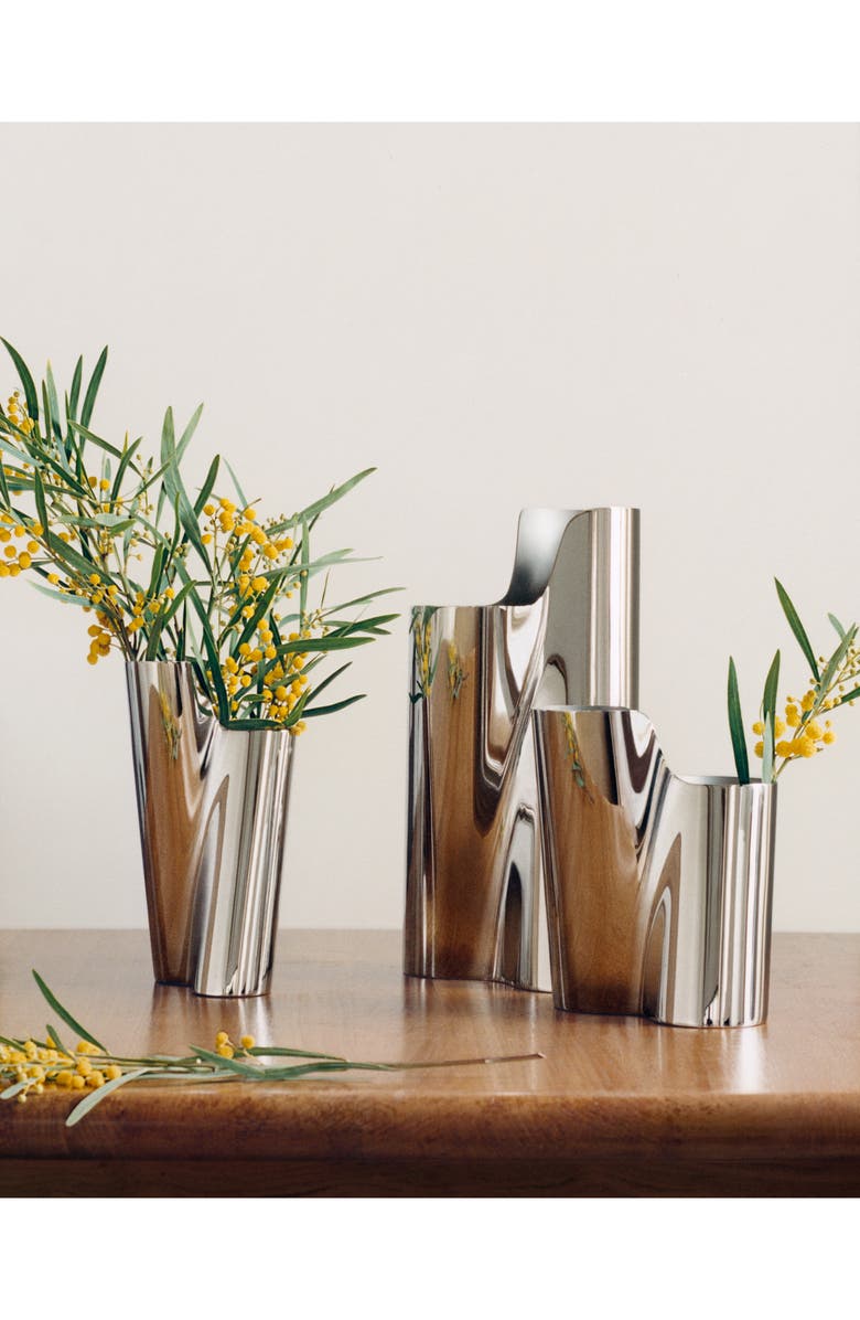 Georg Jensen Lituss Stainless Steel Vase, Alternate, color, Stainless Steel