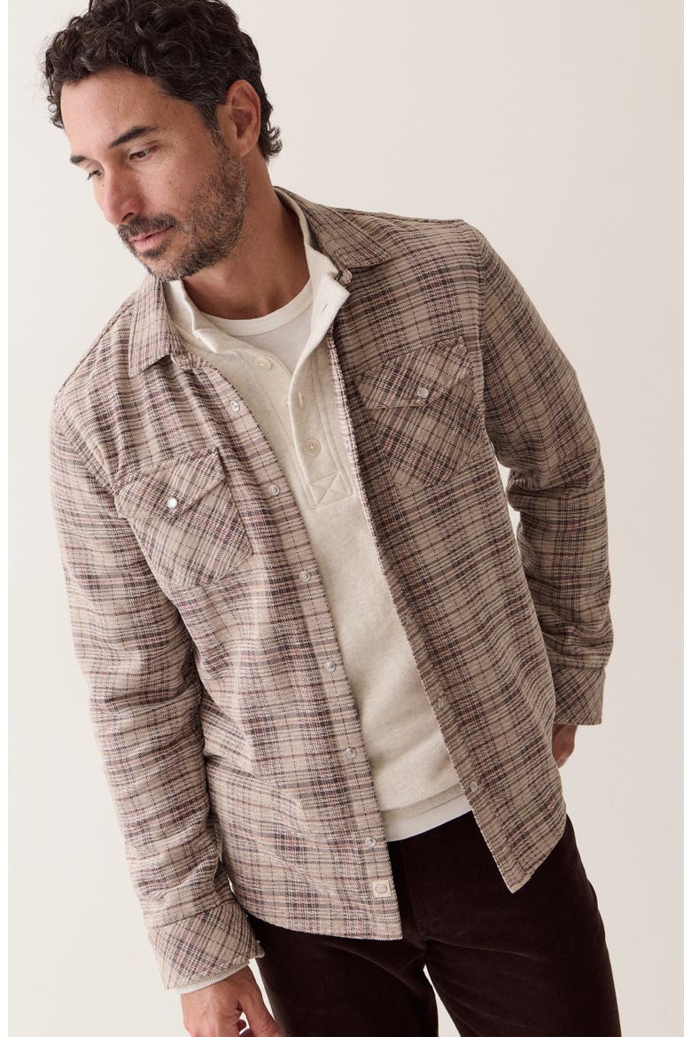 The Clark Corduroy Long Sleeve Button-Up Shirt, Alternate, color, BROWN PLAID