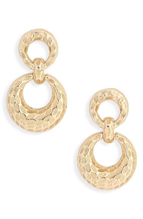 Double Circle Drop Earrings