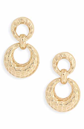 Double Circle Drop Earrings
