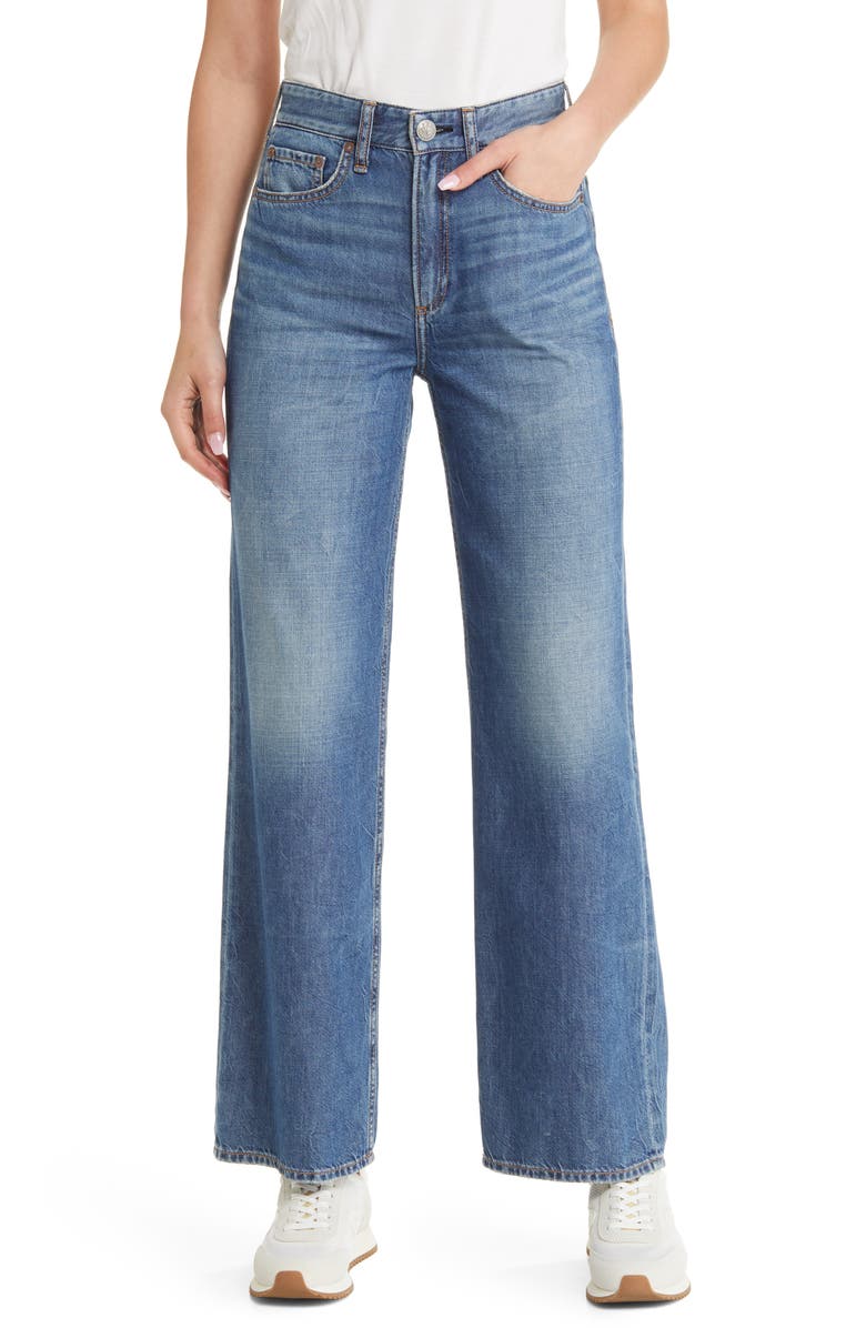 rag & bone Featherweight Logan Wide Leg Jeans, Main, color,