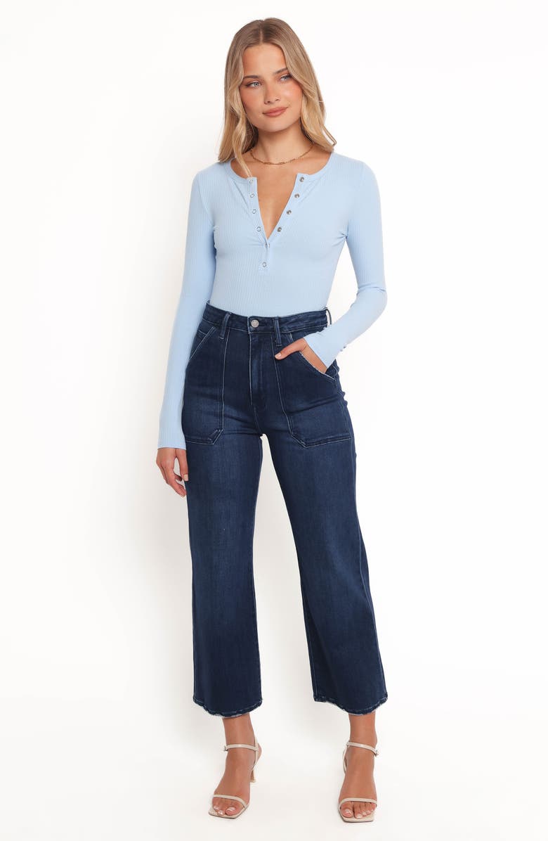 Petal & Pup Dio Crop Rib Henley Top, Alternate, color, Light Blue