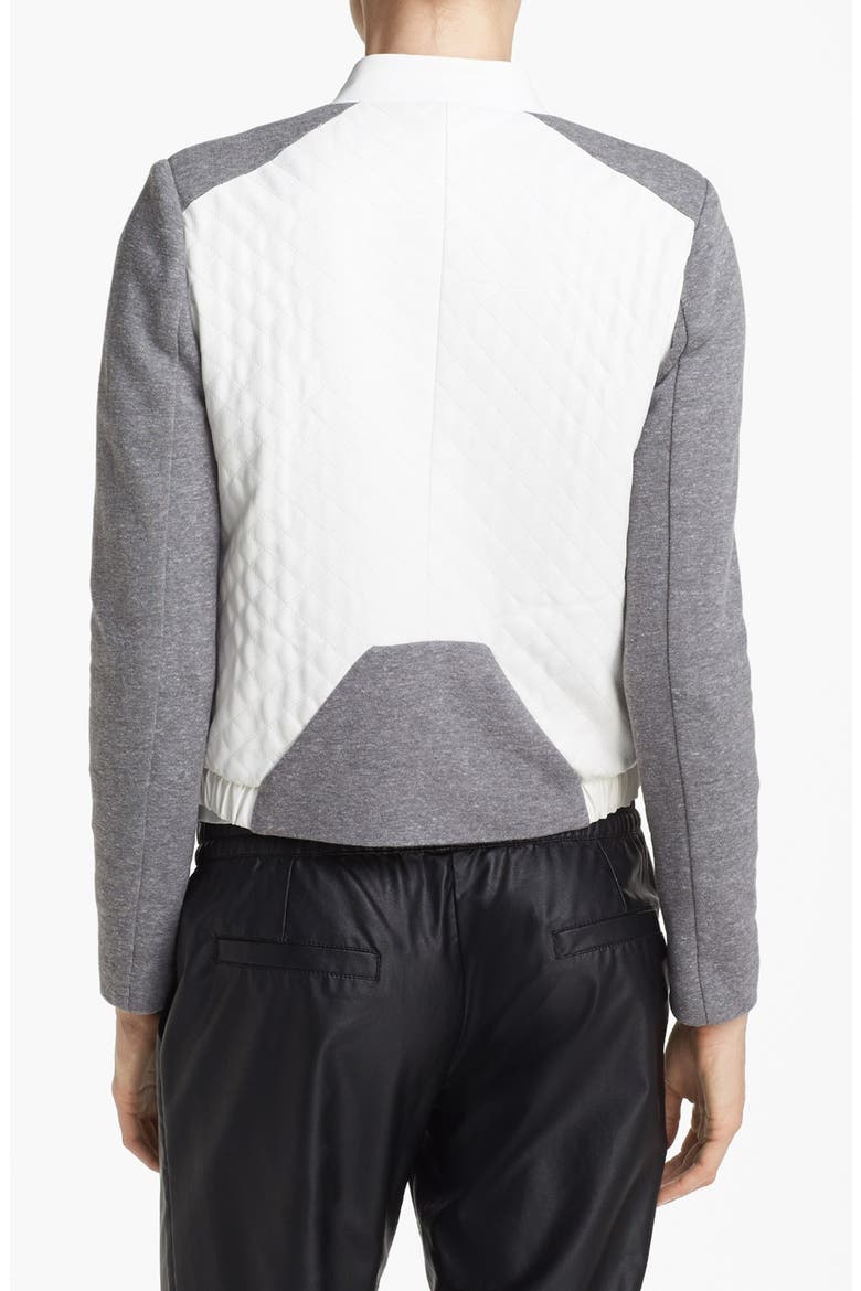 Quilted Bomber Jacket, Alternate, color, WHITE