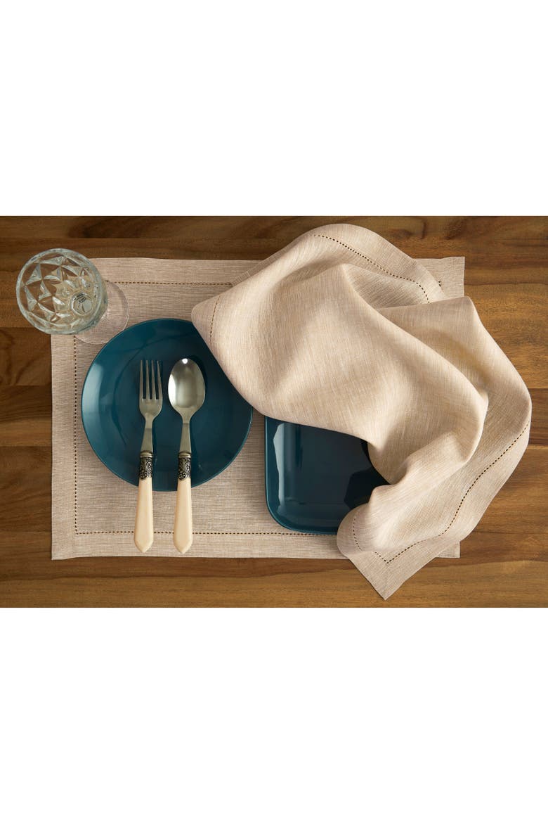 Linen Dinner Napkins Set of 4, 20 x 20" - Milan, Alternate, color, Champagne Beige