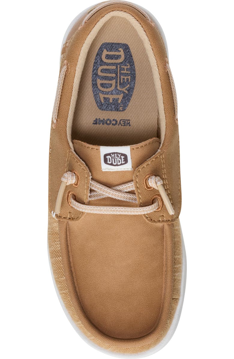 Hey Dude Kids' Wells Slip On Boat Shoe, Alternate, color, Cognac