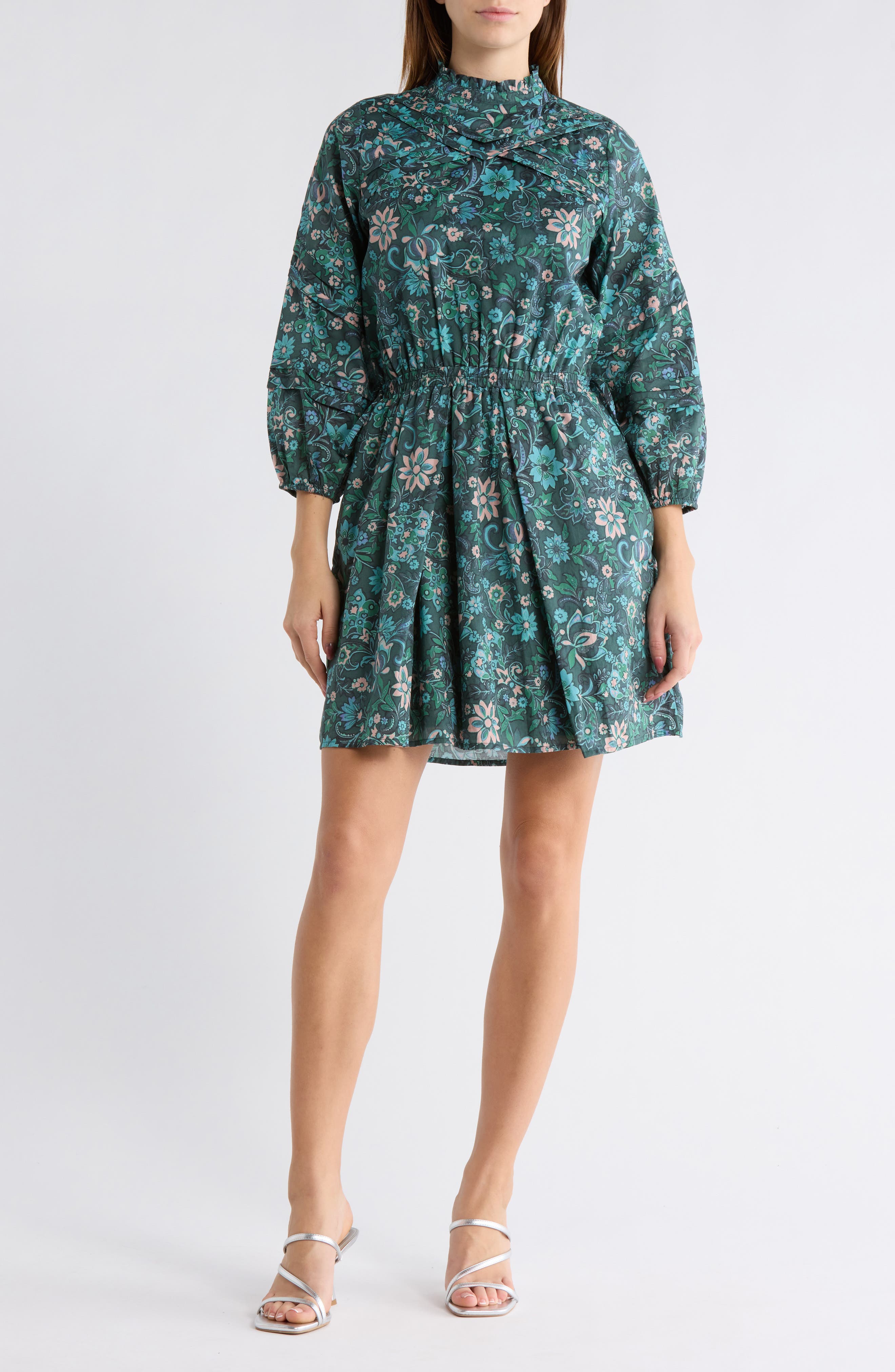 Derek Lam 10 Crosby Marisol Floral Long Sleeve Dress