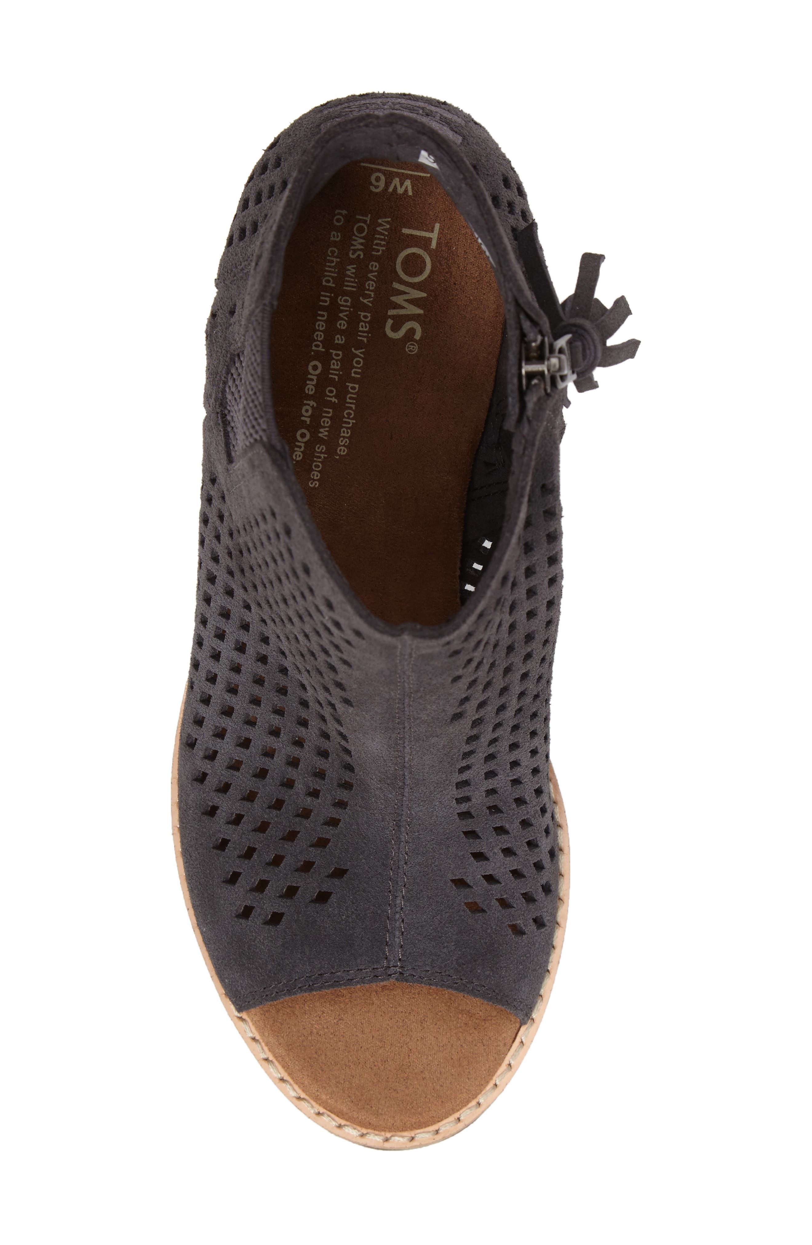 TOMS Majorca Peep Toe Bootie, Alternate, color, 