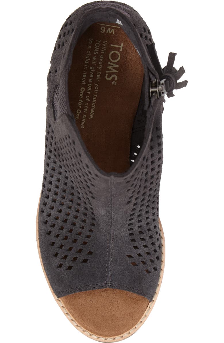 TOMS Majorca Peep Toe Bootie, Alternate, color,