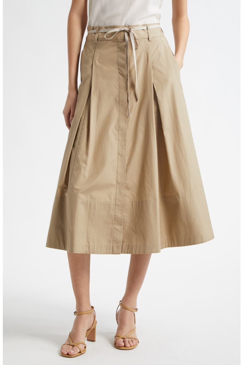 Cotton Skirt, Main, color, SANDBAR