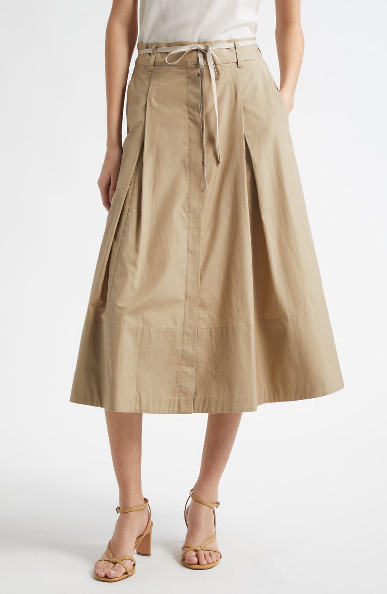Vince Cotton Skirt, Main, color, Sandbar
