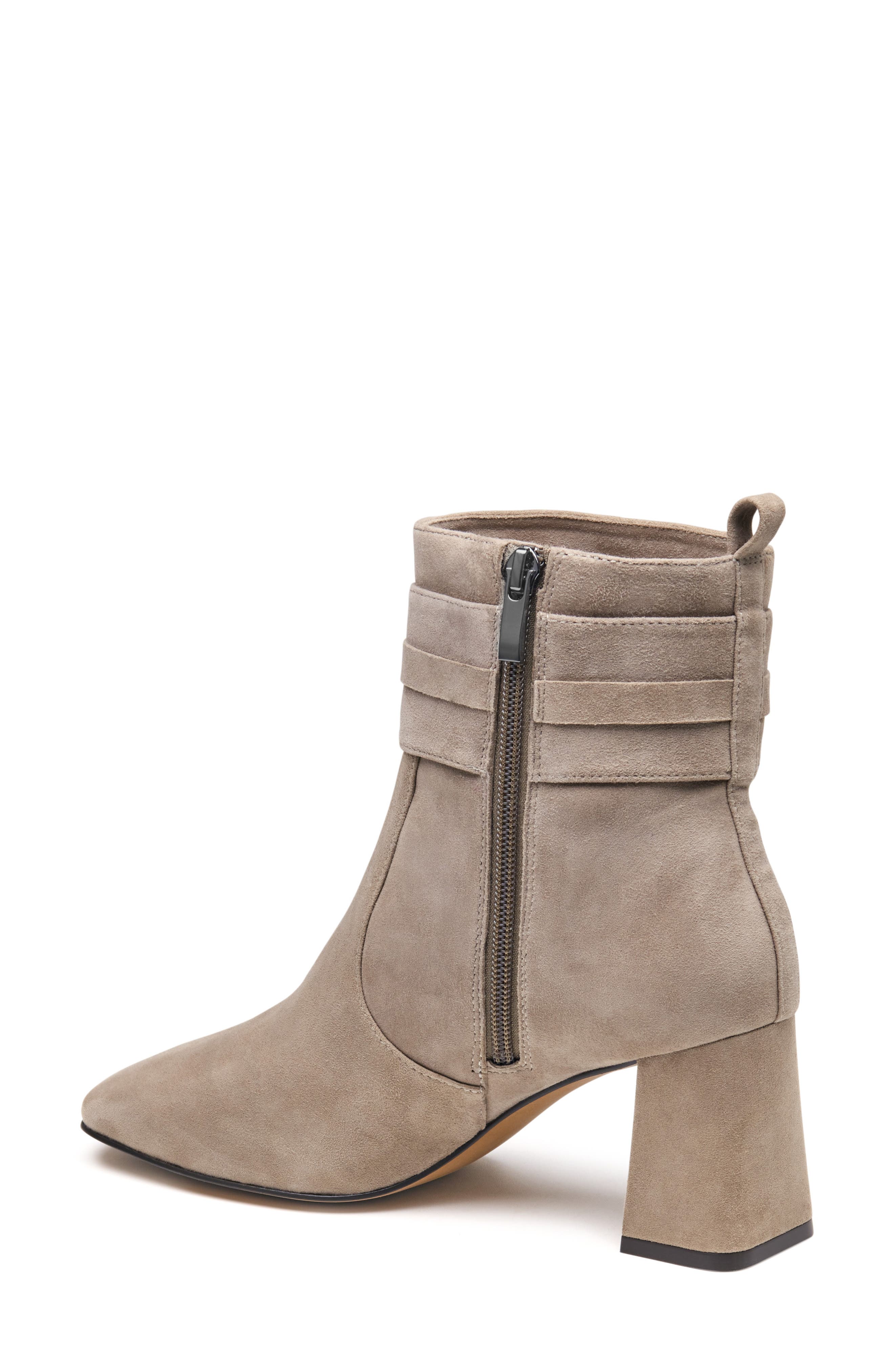 Whitney Chain Leather Bootie, Alternate, color, TAUPE KID SUEDE