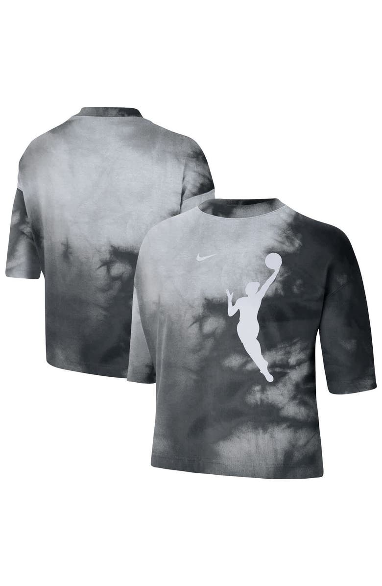 Nike Women's Nike Black WNBA Team 13 Shadow-Dye Boxy Cropped T-Shirt, Main, color, Black