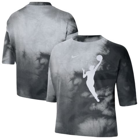 Women's Nike Black WNBA Team 13 Shadow-Dye Boxy Cropped T-Shirt