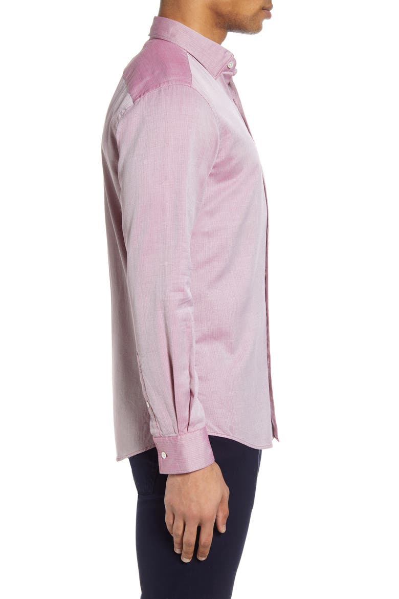 Lora Gorge Regular Fit Button-Up Shirt, Alternate, color, CLARET