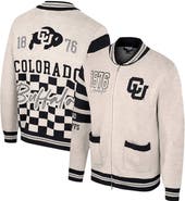 COLOSSEUM Women's Colosseum Cream Colorado Buffaloes Jacquard Full-Zip Sweater