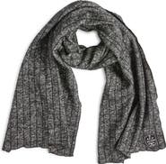 CLIFTON WILSON Pinstripe Herringbone Wool Scarf